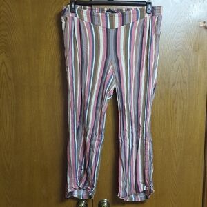 Torrid Multicolor Striped Wide Leg Pants